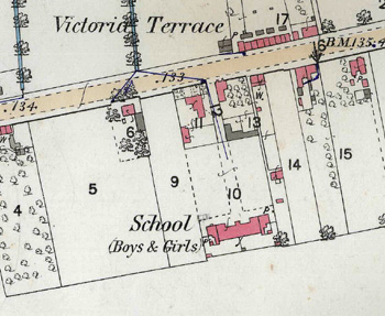 Shefford School site in 1883